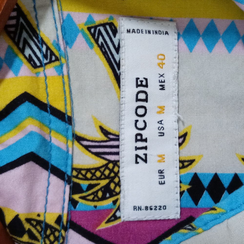 🌴Zipcode🌴 - Men's Multicolor Palm Tree S/S Button Down - Picture 3 of 11